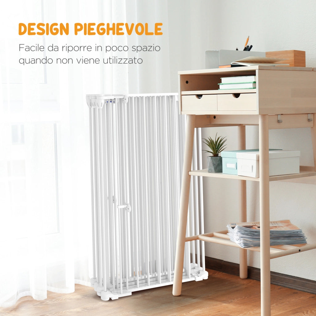 Cancellino per Cani Pieghevole ¨C Zephmum ¨C Bianco Acciaio 123x102x100 cm