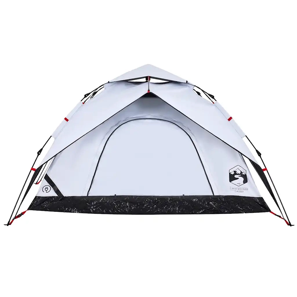 Tenda 5 Persone-Tenda da campeggio Bianca in Tessuto Oscurante a Rilascio Rapido