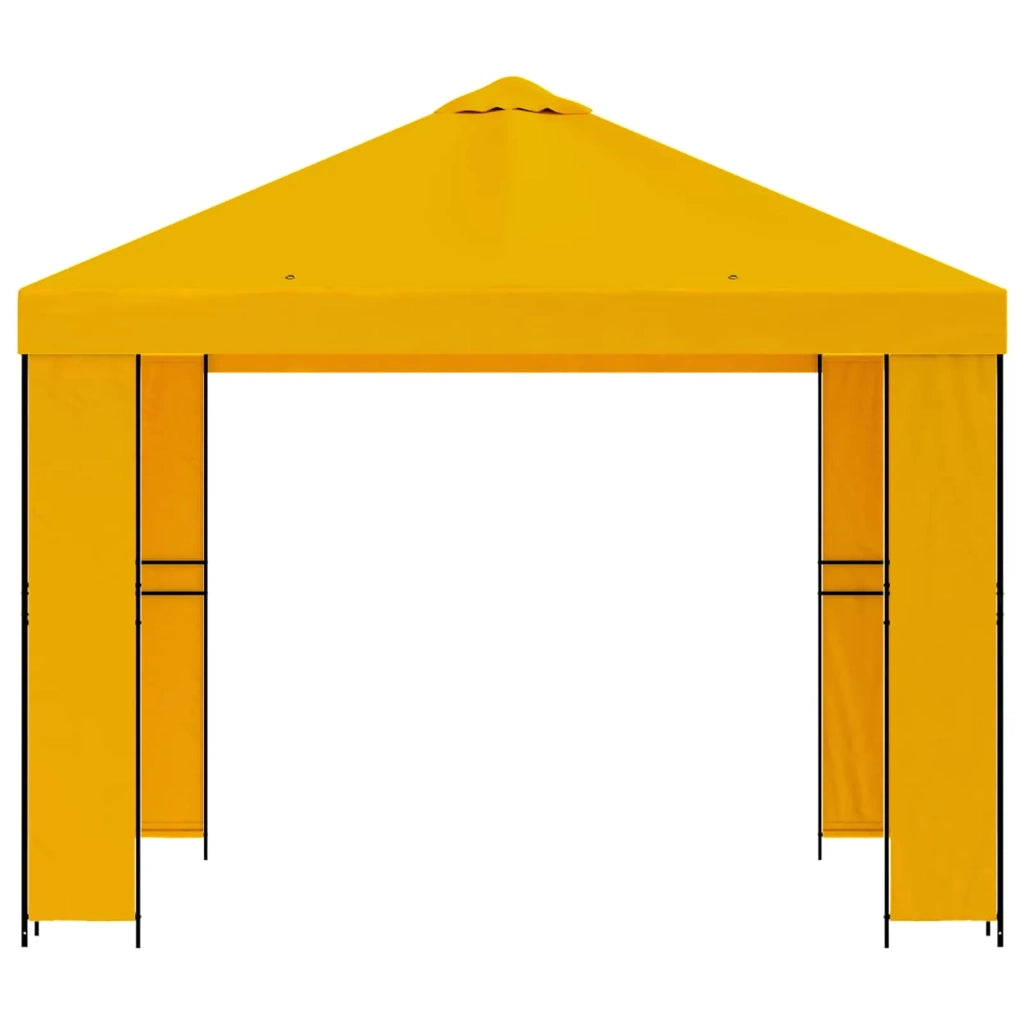 Gazebo 3 x 3 m Giallo Poliestere e Acciaio 190 900356