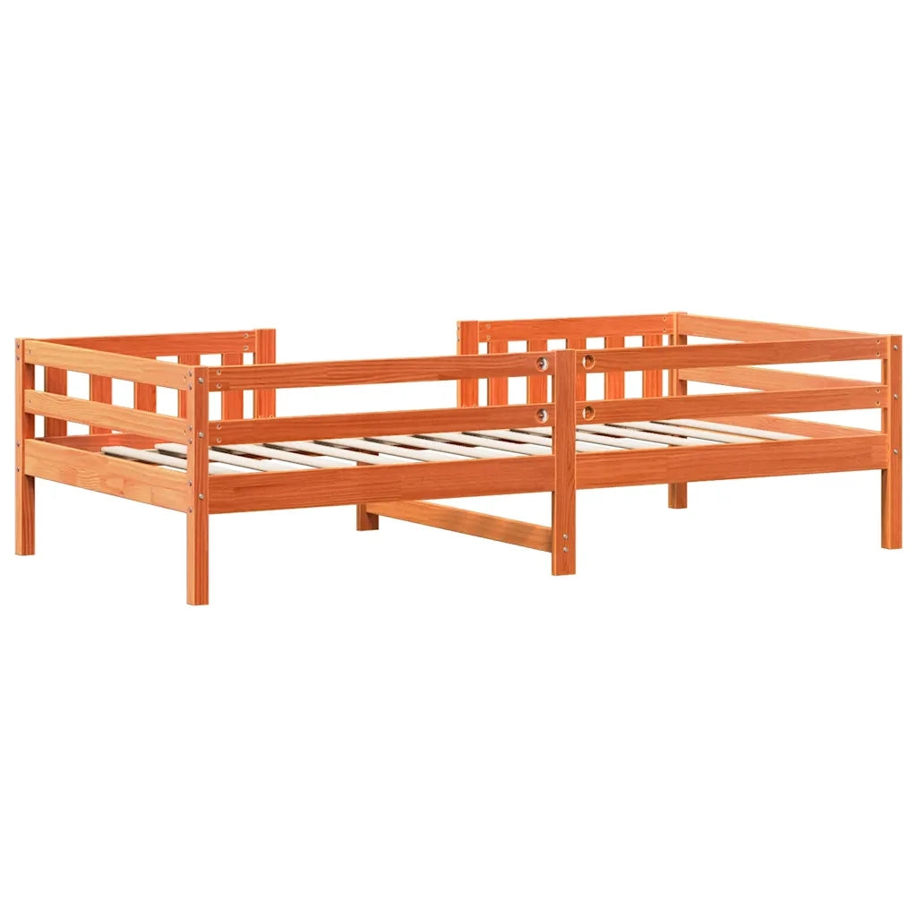 Letto senza Materasso Marrone Cera 75x190 cm in Legno di Pino