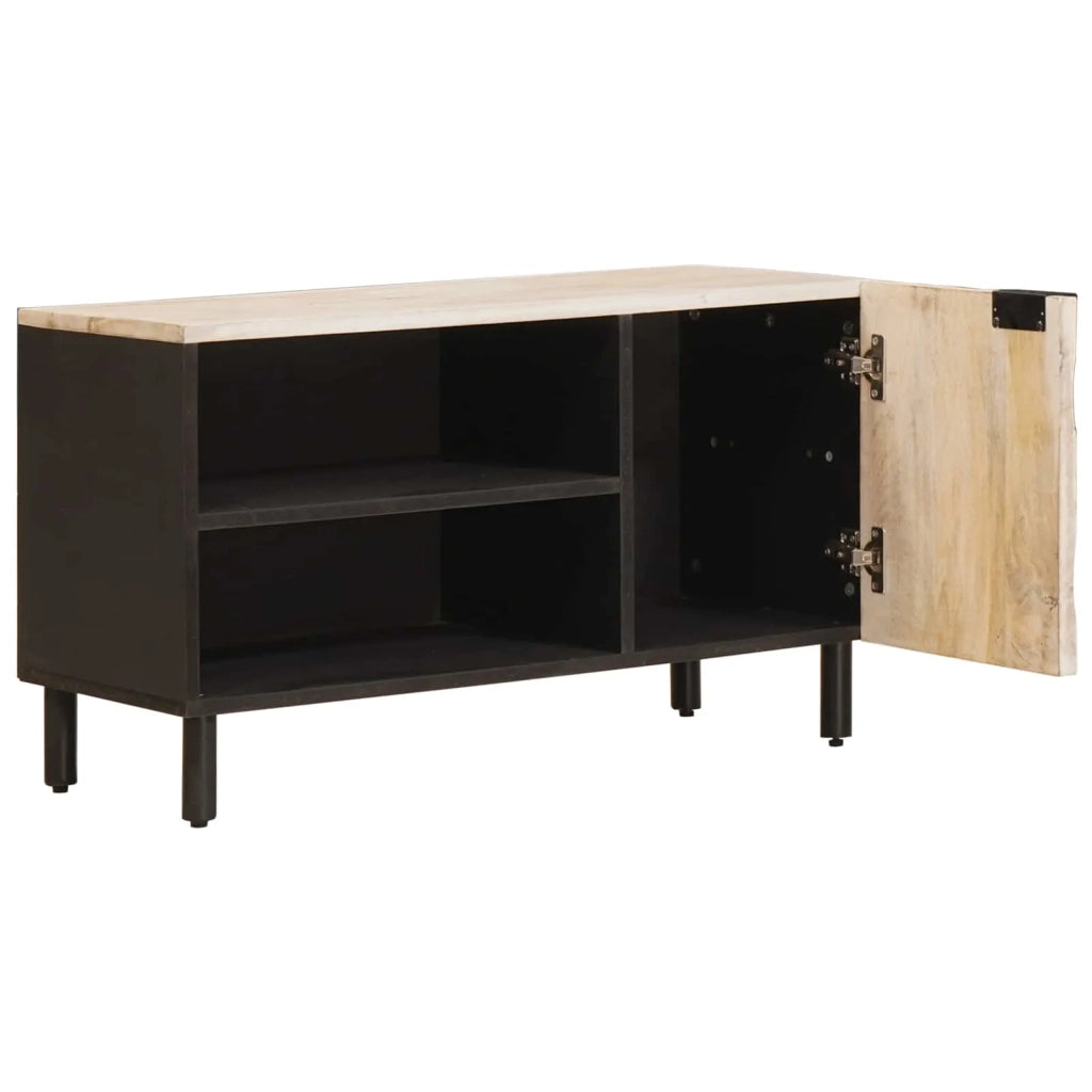 Mobile TV con porta Finitura Bianco Lavato 80 x 33 x 46 cm 4017879