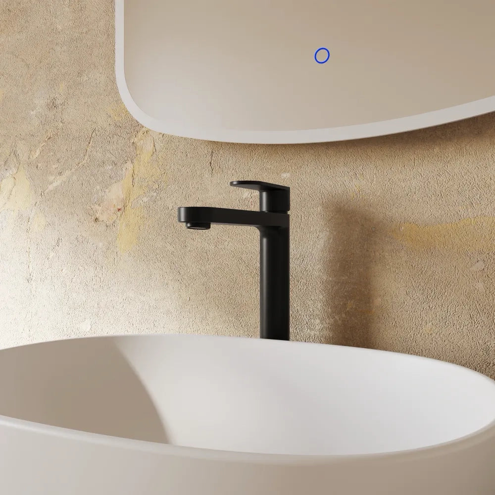 Set miscelatori lavabo alto bidet miscelatore esterno doccia nero opaco | Margot