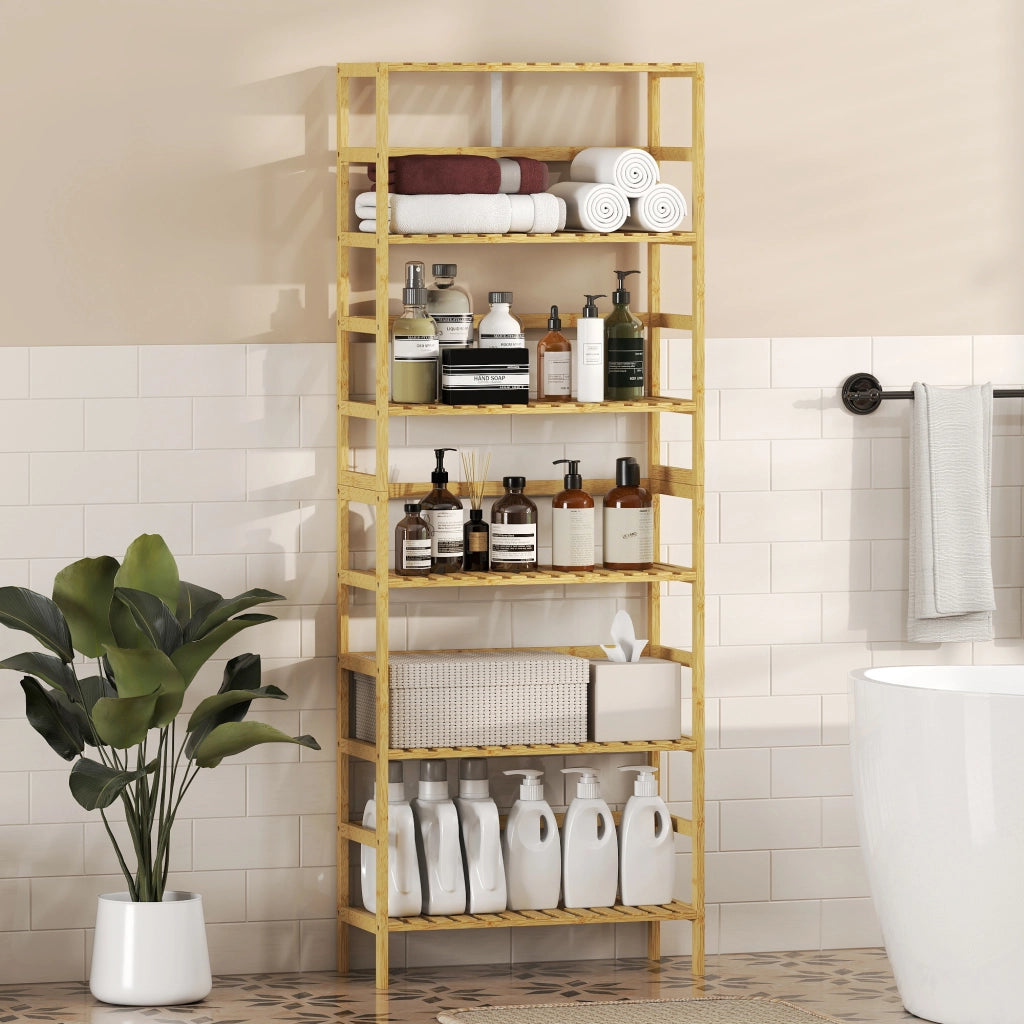 Libreria 6 Livelli in Bamb¨´ ¨C Zephmum ¨C Naturale 60x30x180