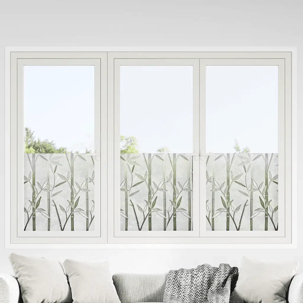 Pellicole per Finestre Smerigliate 2pz Motivo Bambù in PVC 3208961