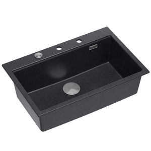 Lavello In Granito Marc 110 Workstation Black Metallic Oro