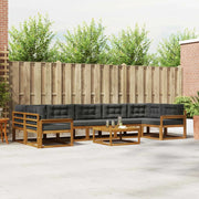 Set di divani da esterno con cuscino 8 pcs Naturale e Antracite