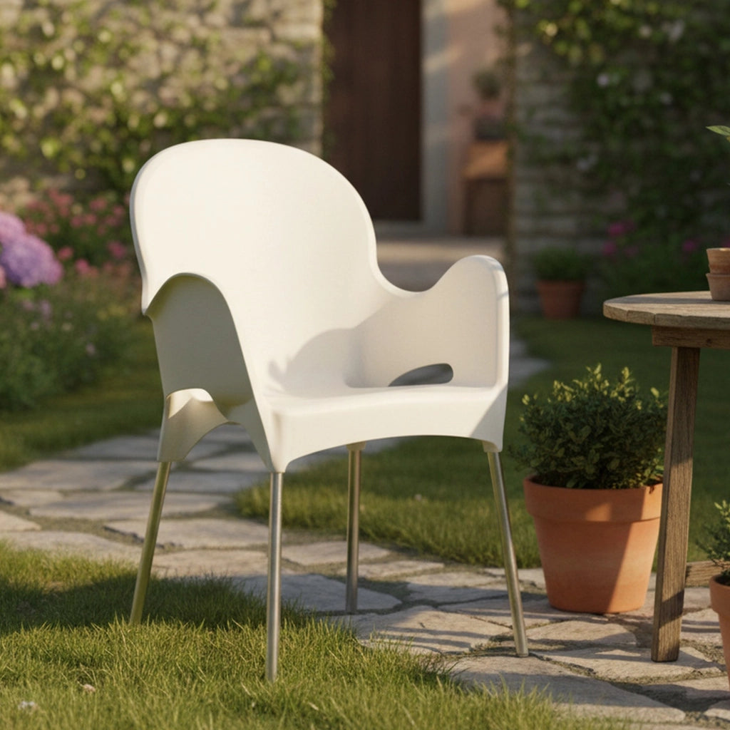 Vashti, Sedia da Esterno una Sedia Made in Italy, Beige