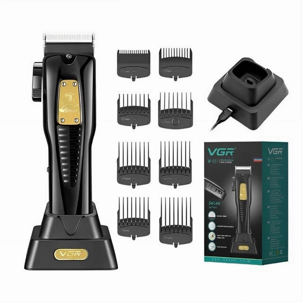 Trade Shop - Tagliacapelli Uomo A Zero Professionale Regolabarba Ricaricabile Batteria Vgr651 -