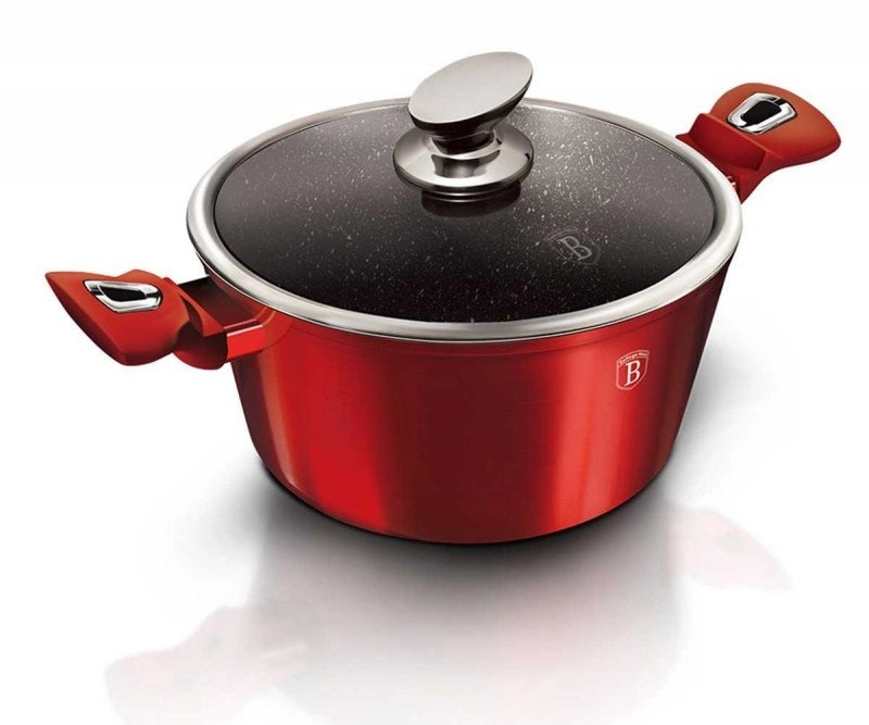 Berlinger Haus BH-6192 Pentola rivestita in granito bordeaux da 30 cm