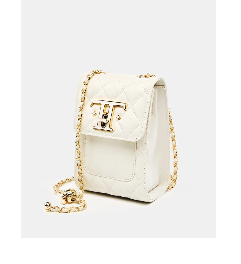 Borsa a mano da donna in vera pelle, stile retr¨°, colore bianco.
