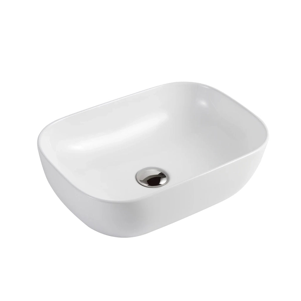 Lavabo rettangolare LINPH cm 49x39x15 bianco lucido