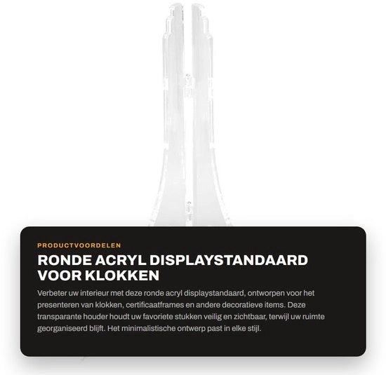 Sostegno per Display Ronde in Acrilato - Supporte da Appendere al Muro - Per Oreficeria/Certificati - Decorazioni - Struttura Solida - Progetto Moderno - Supporto per Display