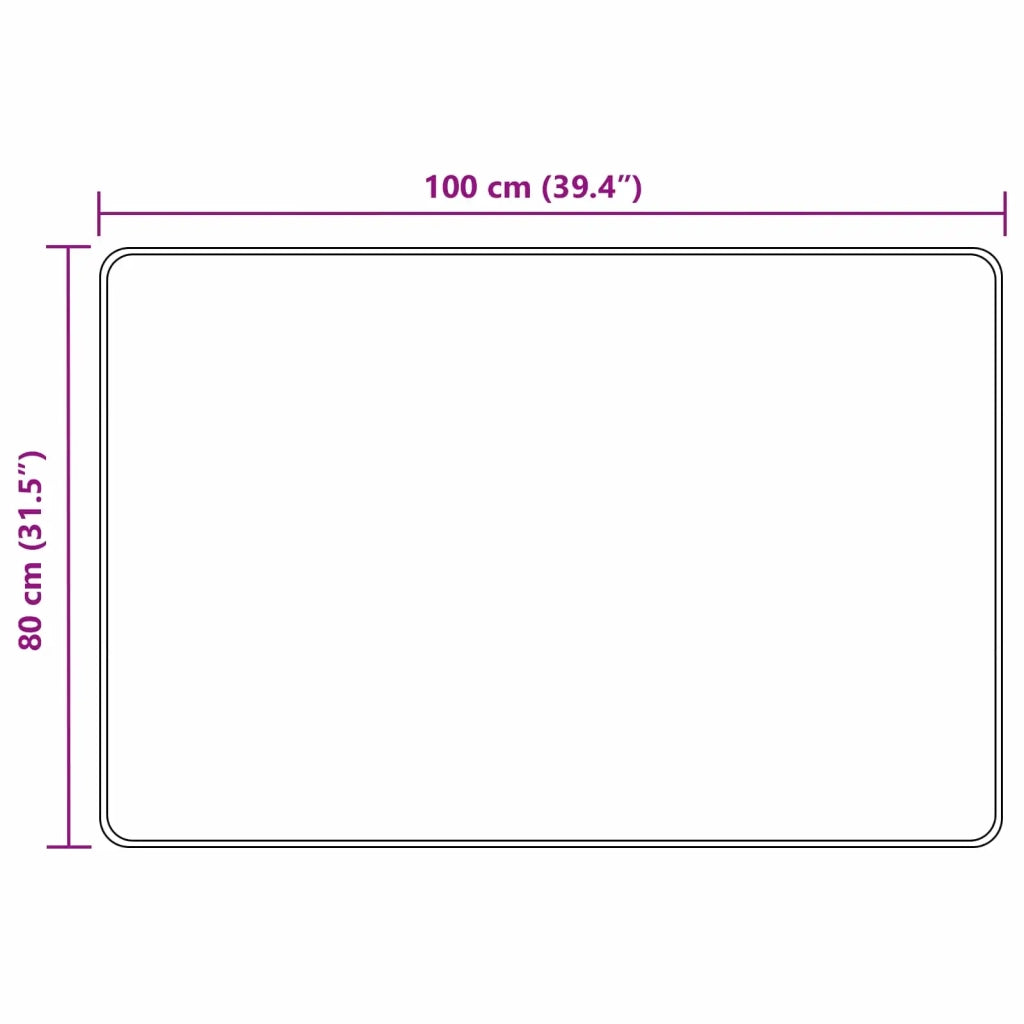 Runner Tappeto MARSA Verde Foresta 80 x 100 cm Poliestere e PVC