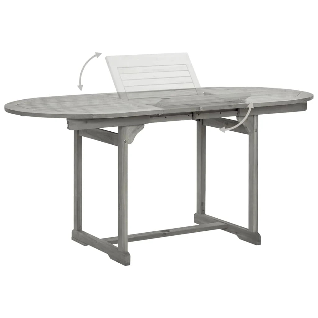 Set da pranzo da giardino 5 pezzi mobili da esterno legno massello di acacia 02_0013744