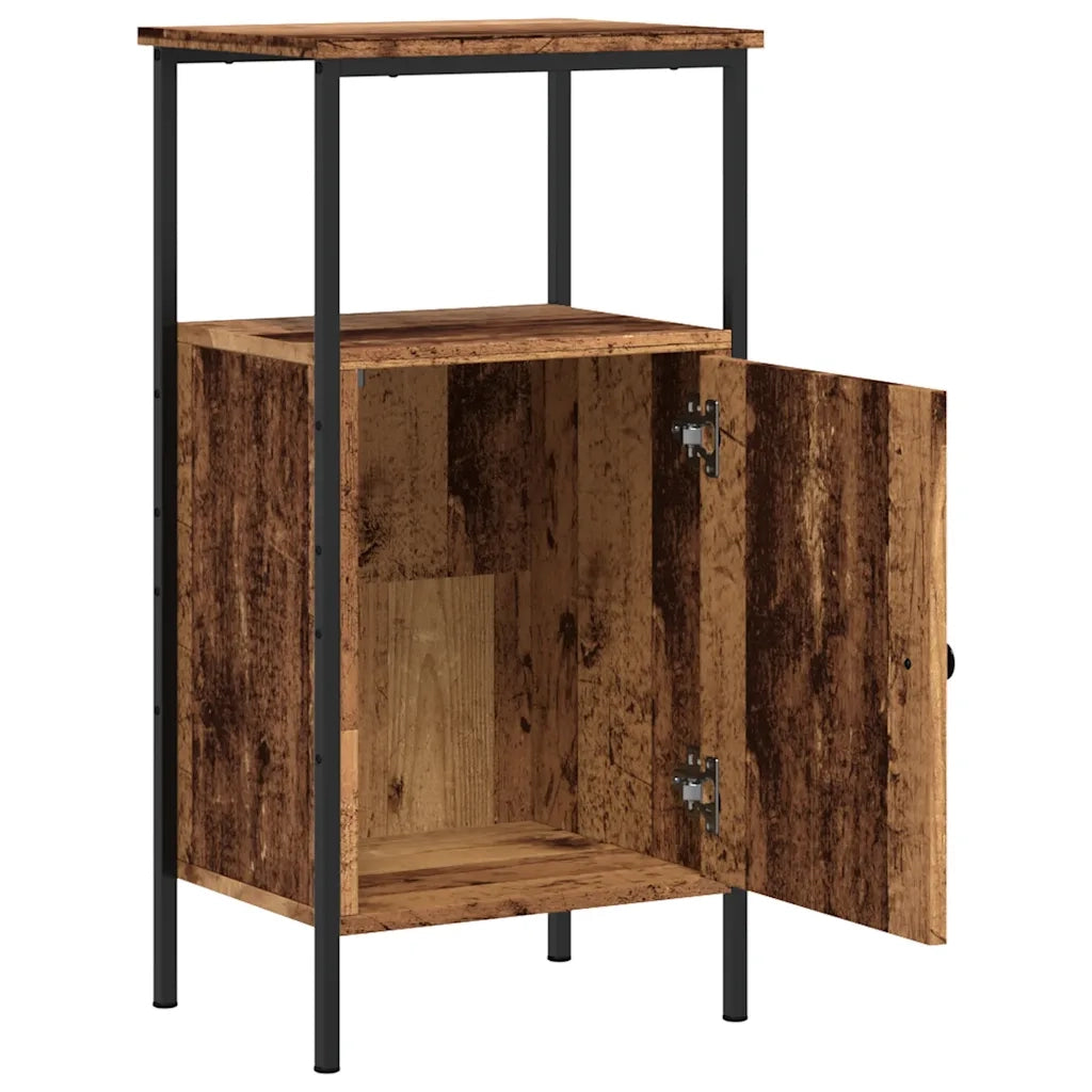 Comodino | Armadio da Notte | Mobiletto da notte Legno Antico 41x31x80 cm in Legno Multistrato