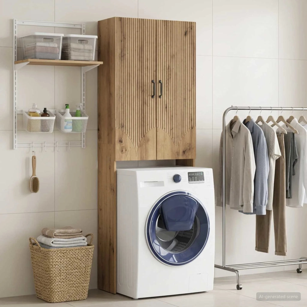 Mobile Bagno HOORN Rovere Artigianale 66 x 25,5 x 190 cm 897364