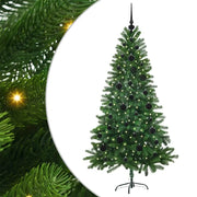 Albero di Natale | Decorazioni natalizie con 150 LED con supporto Verde 150 cm PE