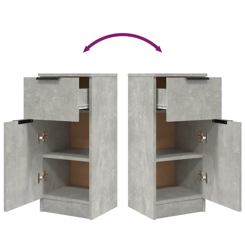 Credenza Grigio Cemento 30x30x70 cm in Legno Multistrato 811123