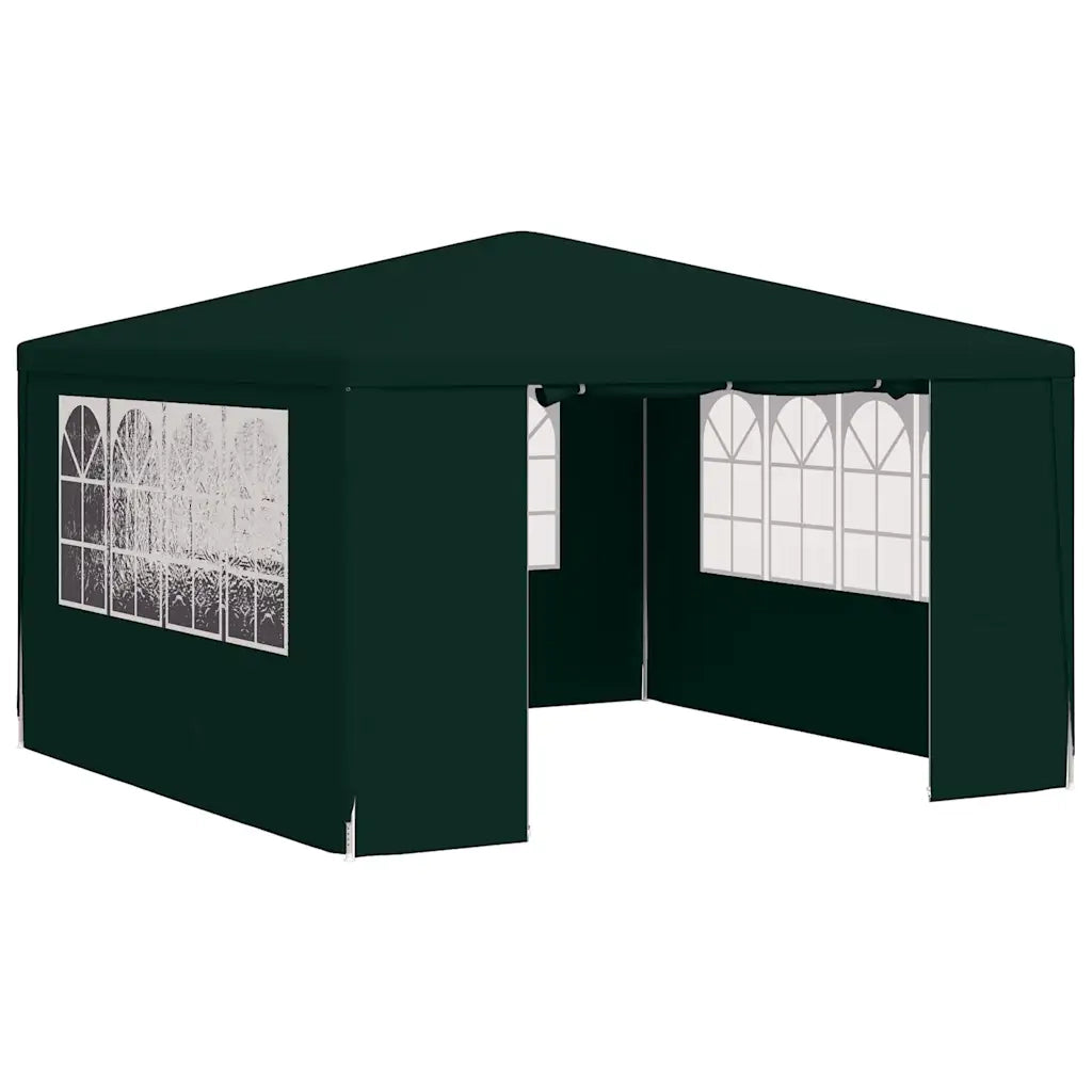Gazebo | Pergolato Professionale con Pareti 4x4 m Verde 90 g/m2
