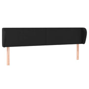 Testiera | Testata ad Orecchio Nera 163x23x78/88 cm in Similpelle