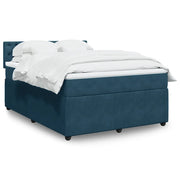 Giroletto a Molle con Materasso Blu 140x200 cm in Velluto 3290074