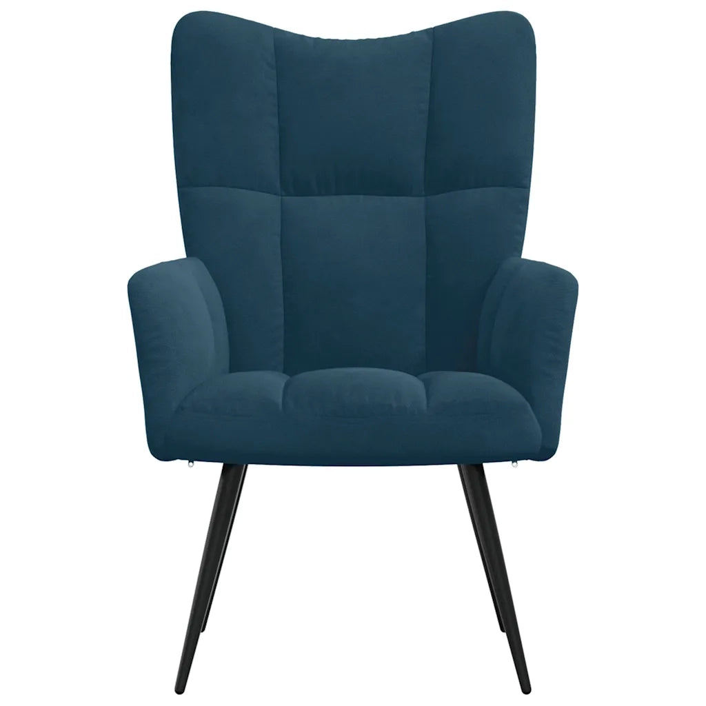 Poltrona Relax Blu in Velluto cod mxl 15007