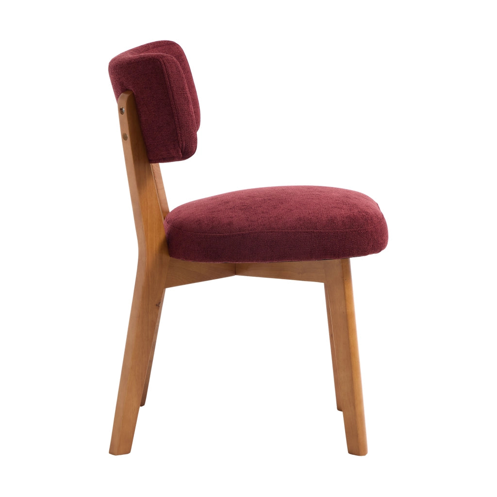 Sedie da Pranzo Set 2 Pezzi ¨C Xylo ¨C Tessuto Imbottite Gambe Legno Massello