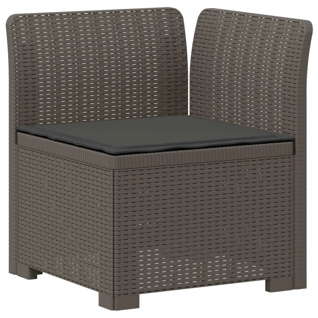 Divano da giardino 3 posti con cuscini in look rattan PP 8011901
