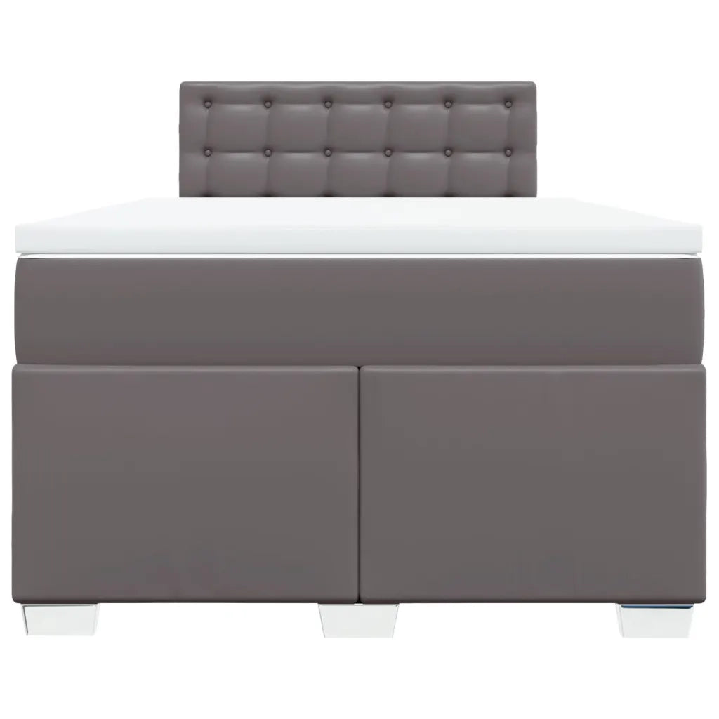 Giroletto a Molle con Materasso Grigio 120x190 cm in Similpelle 3286114