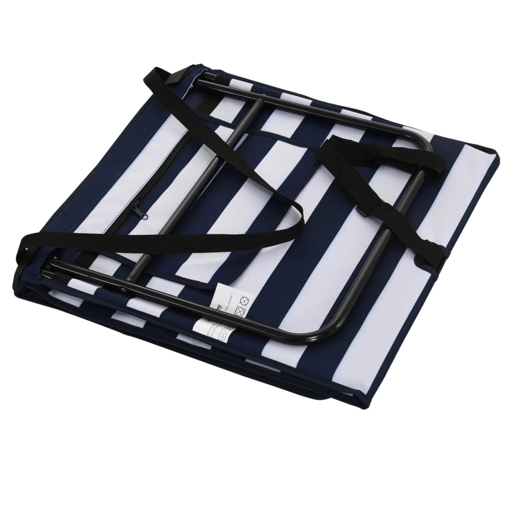 Set 2 Sdraio da Spiaggia 142x51x40 cm Pieghevoli e Regolabili in Acciaio e Poliestere Multicolore