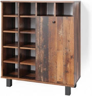 Armadietto da bagno con portabiancheria Fynn, Rovere rustico, 78.4 x 91.6 cm, con cestini per una conservazione organizzata in bagno