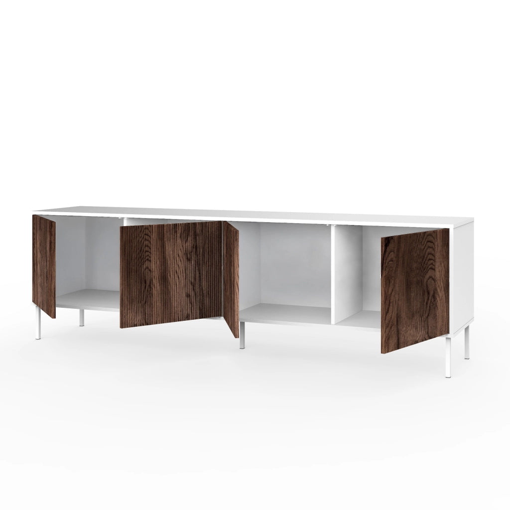 Buffet 4 ante BUDAPEST-S bianco/rovere rio