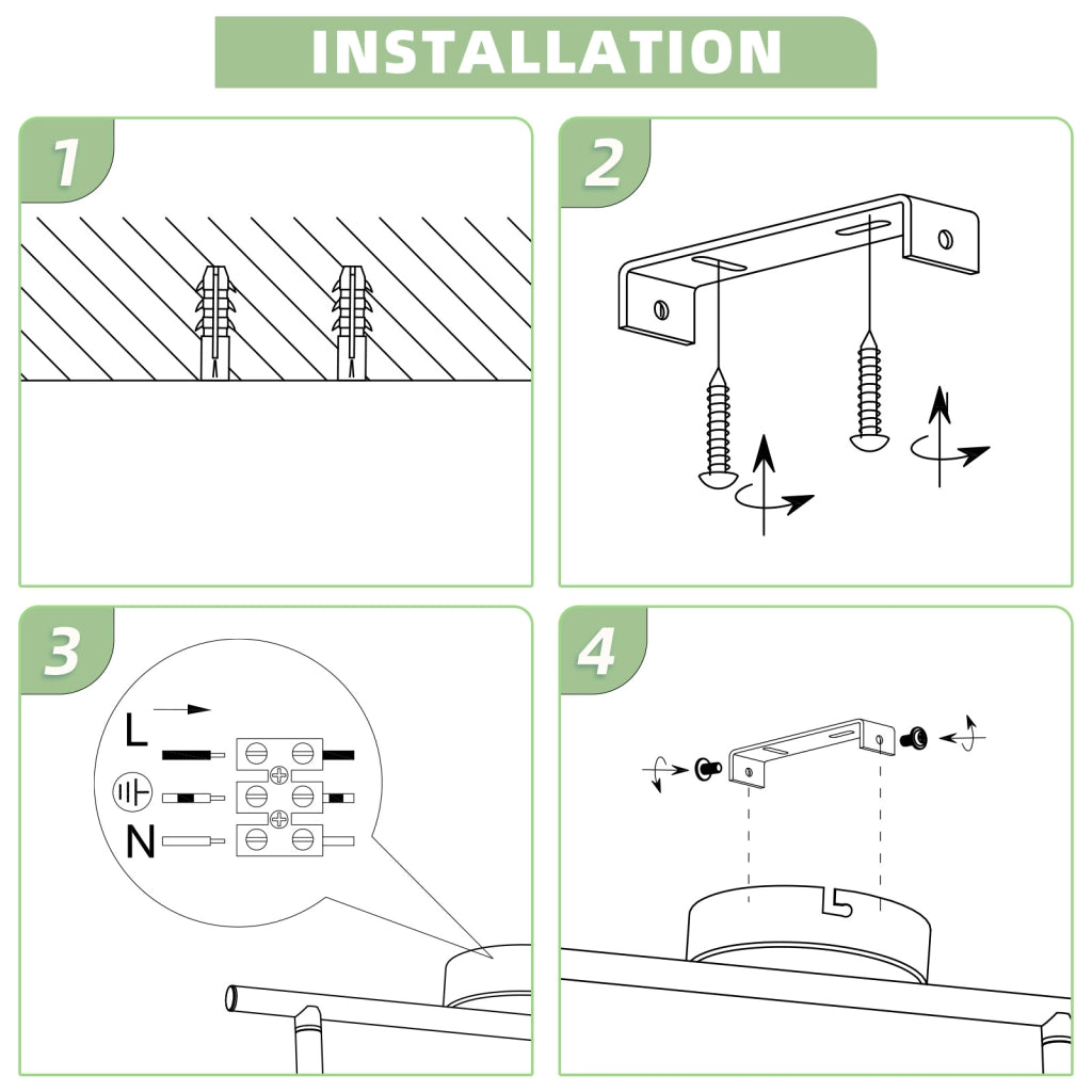 ZMH Faretto da soffitto a 2 luci 6W orientabile a 350° Lampada da soffitto Soggiorno