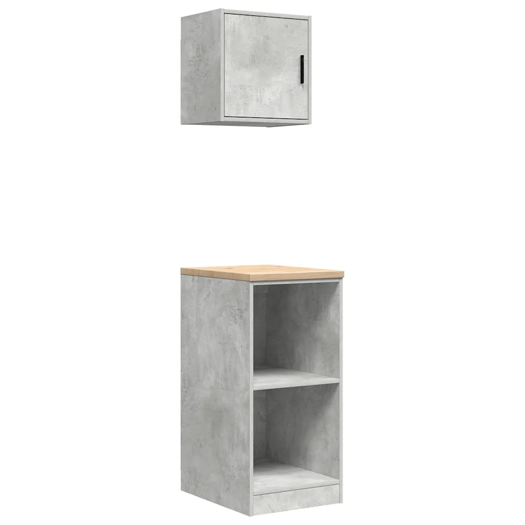 Armadi da Garage 2 pz Grigio Cemento in Legno Multistrato CFW4520421