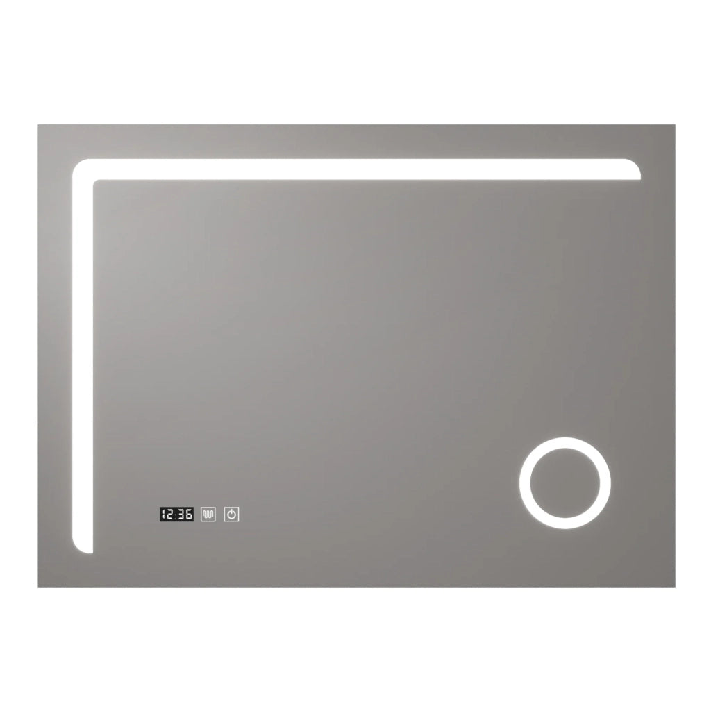 Specchio decorativo moderno a LED per il bagno 70 x 100 cm argento 03_0010157