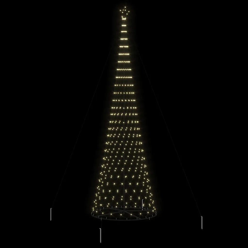 Albero di Natale LED con 555 LED Bianco caldo 500 cm Metallo 42018795