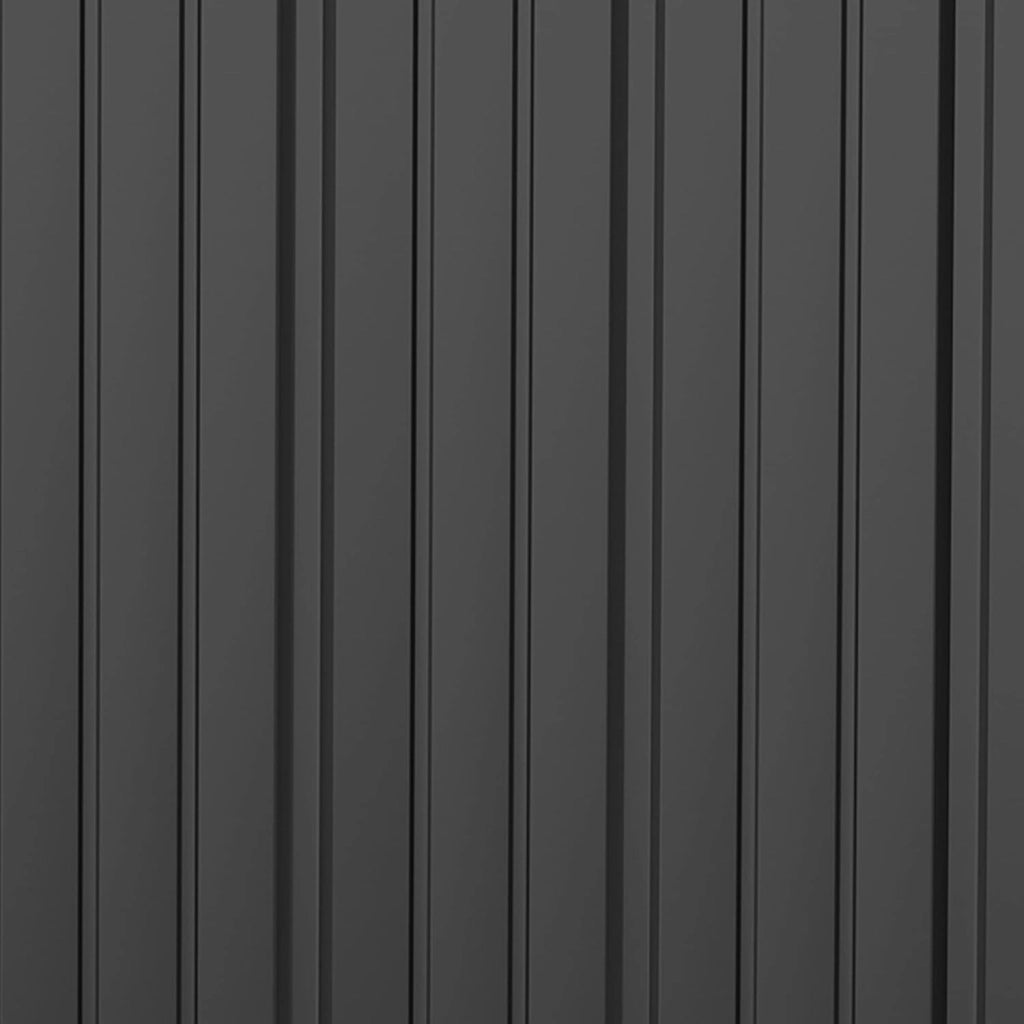Casetta da Giardino 1.34m² in Acciaio Zincato, Capanno da Giardino con Tetto Inclinato, Guanti e Porta Bloccabile, Capanno Porta Attrezzi, 161.5x94.5x196cm, Nero
