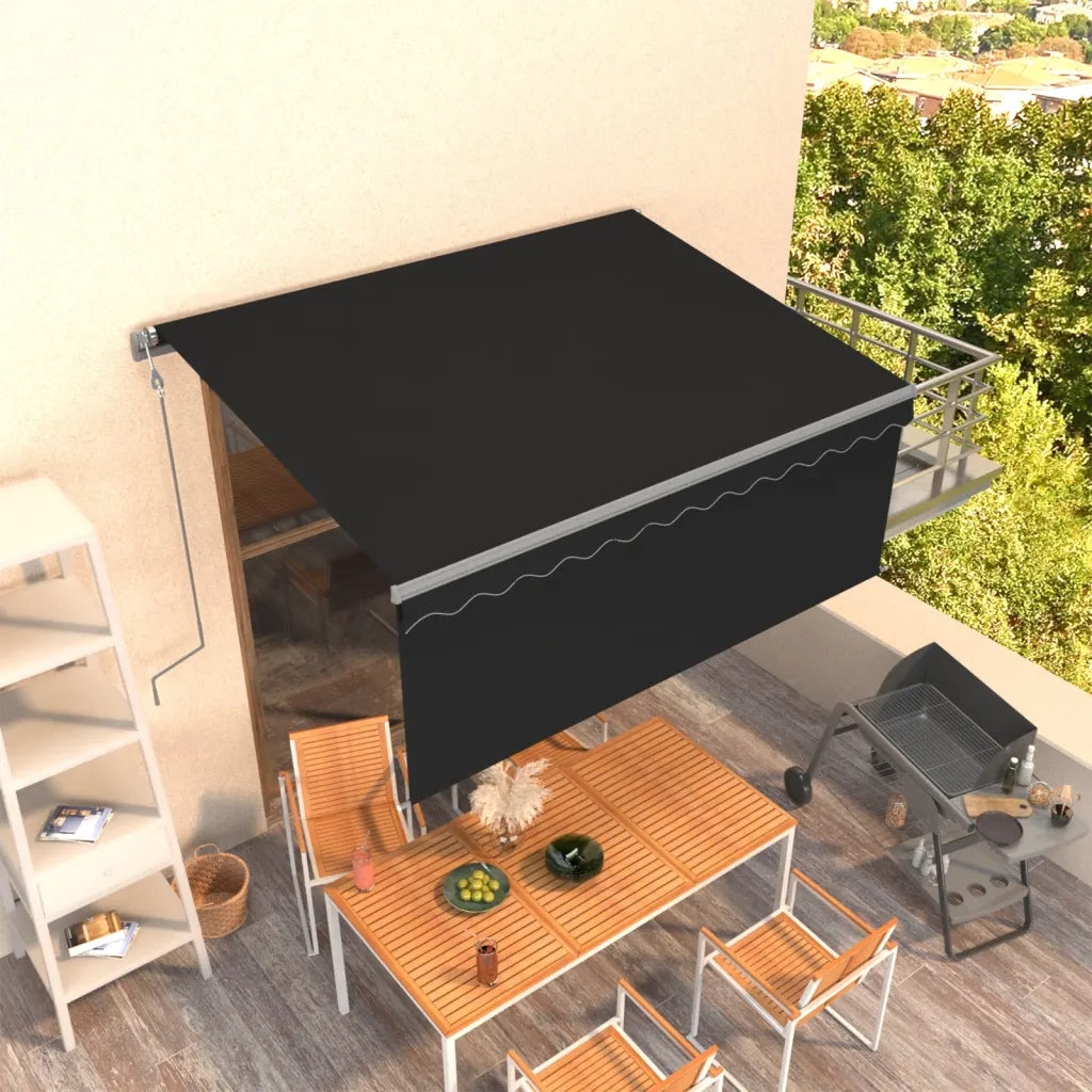 Tenda Sole Retrattile Automatica con Parasole 3x2,5m Antracite   cod mxl 43778