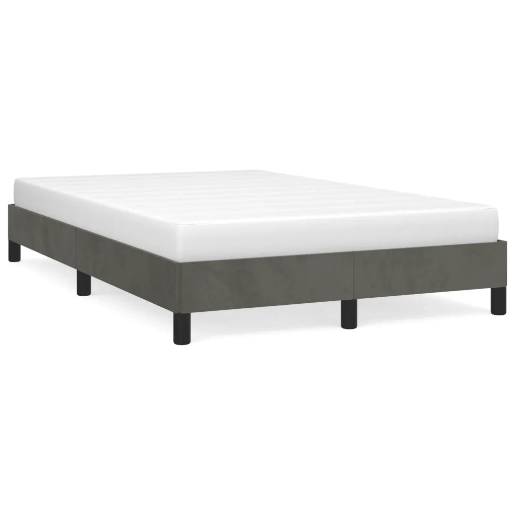 Giroletto senza Materasso Grigio Scuro 120x190 cm Velluto