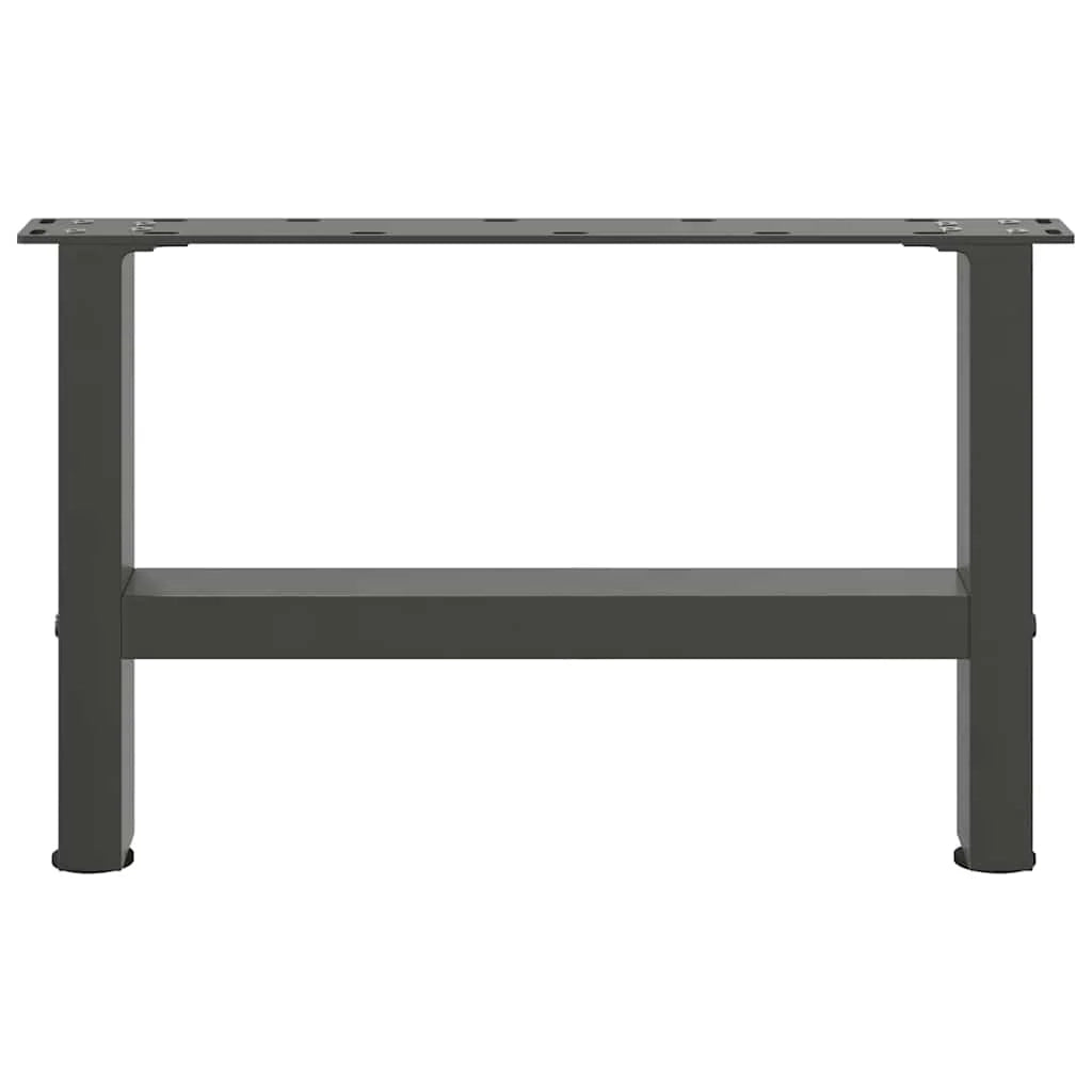 Set di 2 gambe robuste quadrate regolabili per tavolino da caffè 50 x 30-31 cm in acciaio antracite 02_0057502