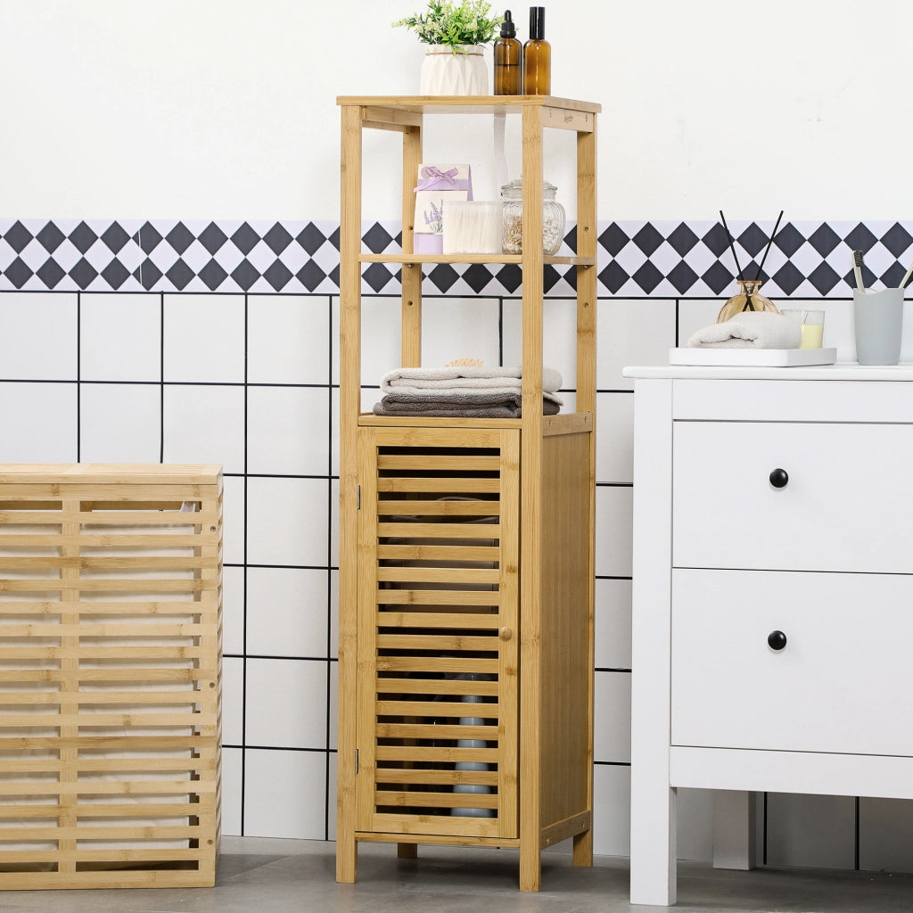 Mobile Armadio con Ante scorrevoli in Bamb¨´ ¨C Zephmum ¨C 33x30x120 cm