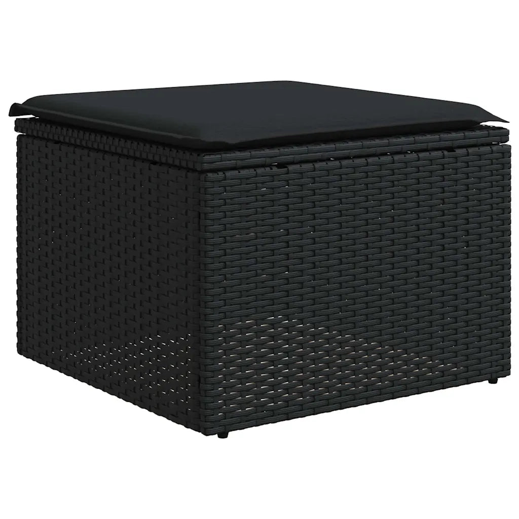 Set Divani da Giardino con Cuscini 8 pz Nero in Polyrattan 3266745