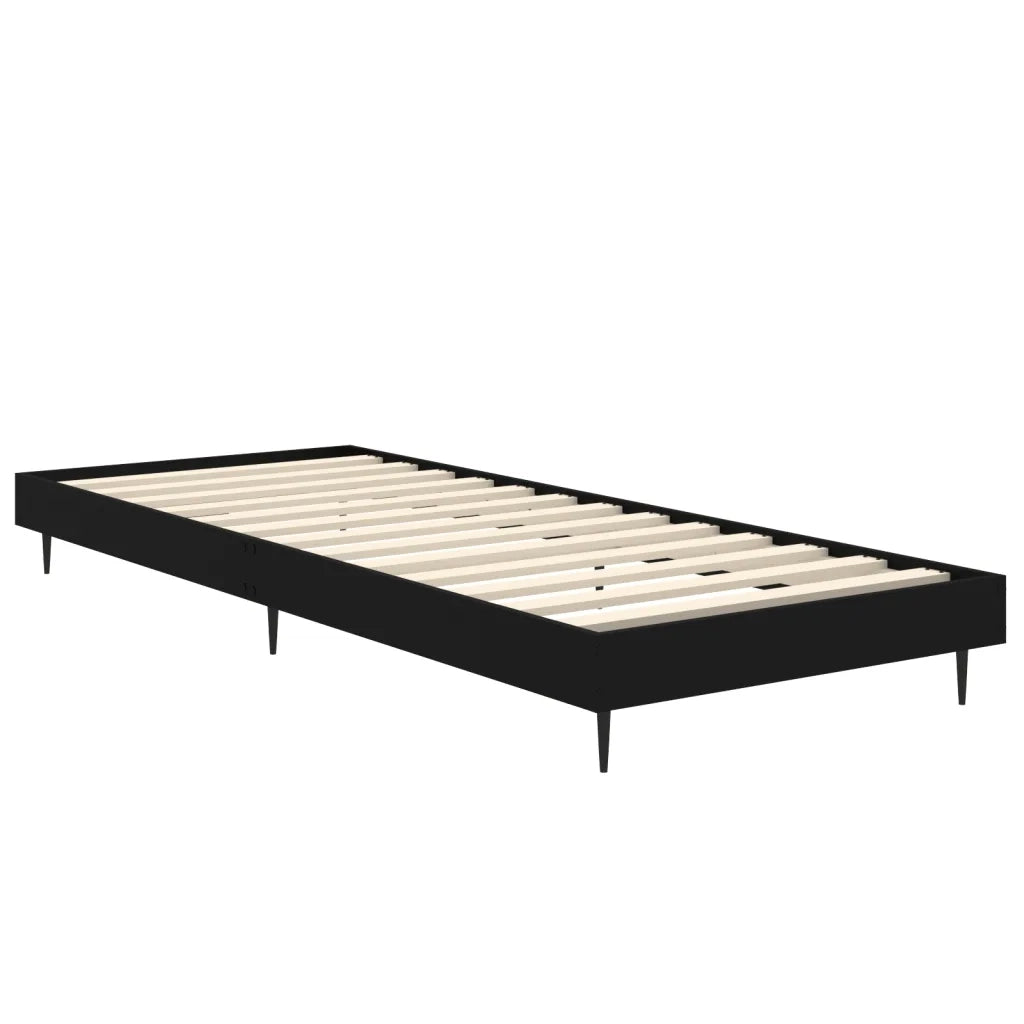 Giroletto-Struttura Letto Nero 75x190 cm in Legno Multistrato 257481