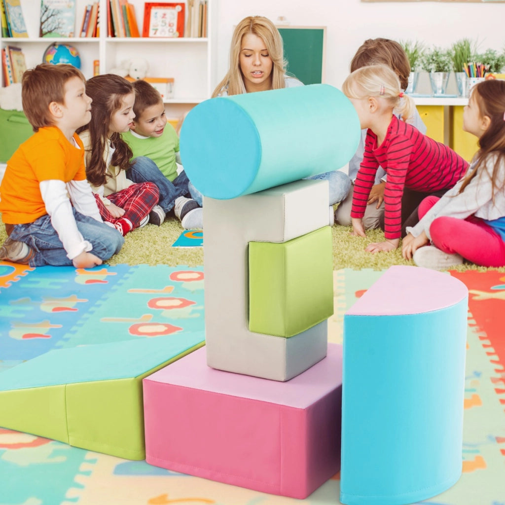 Blocchi rampicanti in schiuma per bambini 1-3 anni, Blocchi rampicanti set rampicante indoor con rettangoli Verde