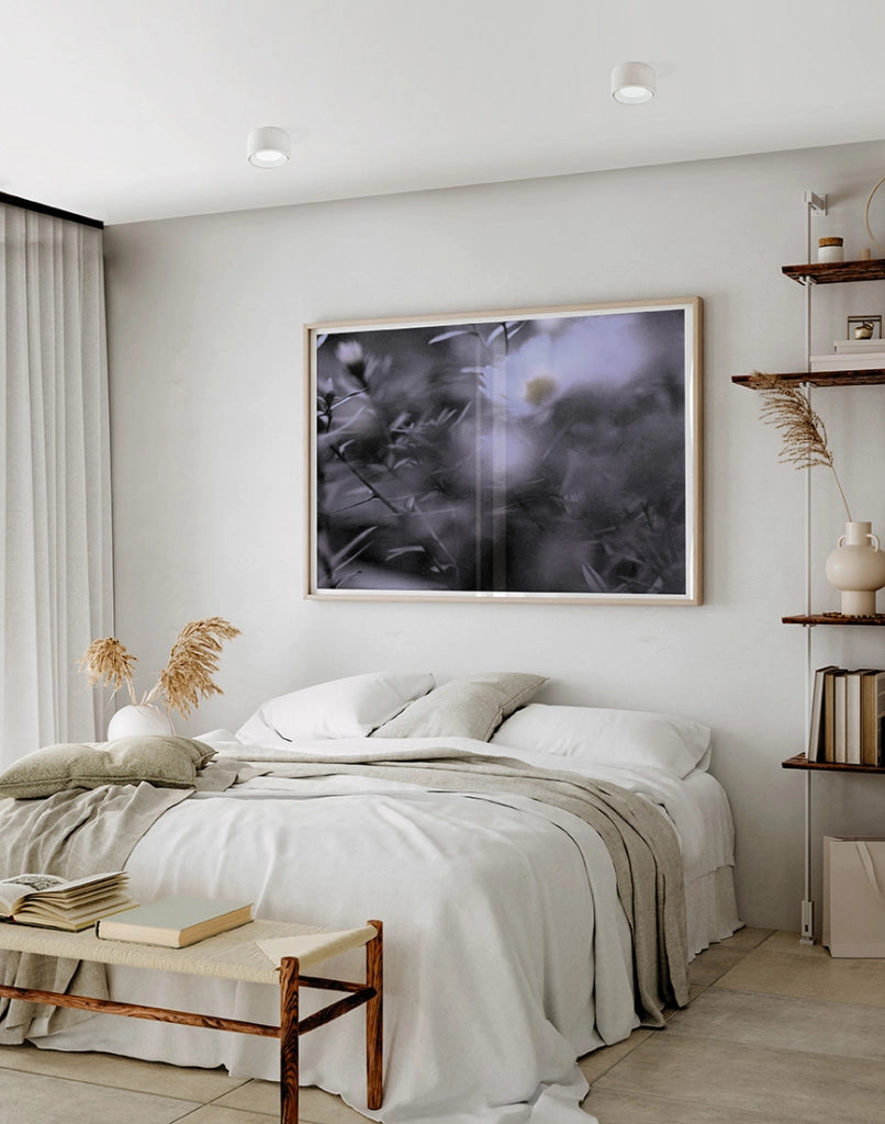 NASSO lampada da Soffitto 1 Luce Tonda in gesso e alluminio bianco d.12cm attacco GX53