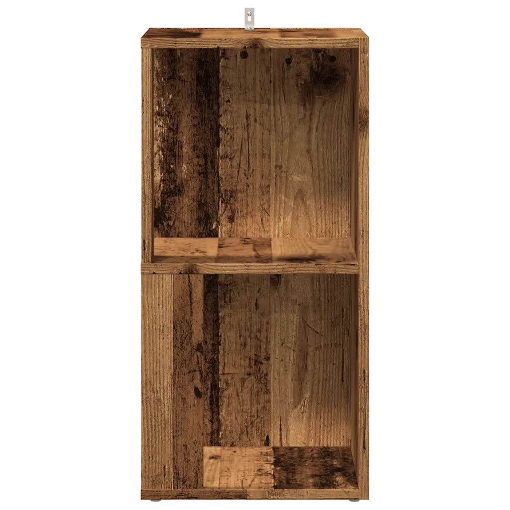 Mobile angolare classico e compatto dimensioni 33 x 33 x 67 cm in legno composito finitura effetto legno anticato 02_0050926