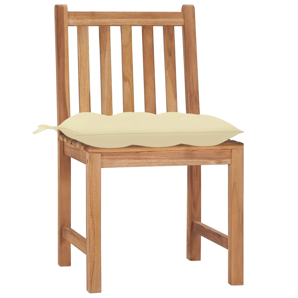 Sedie da Giardino 2 pz con Cuscini in Legno Massello di Teak 3062933