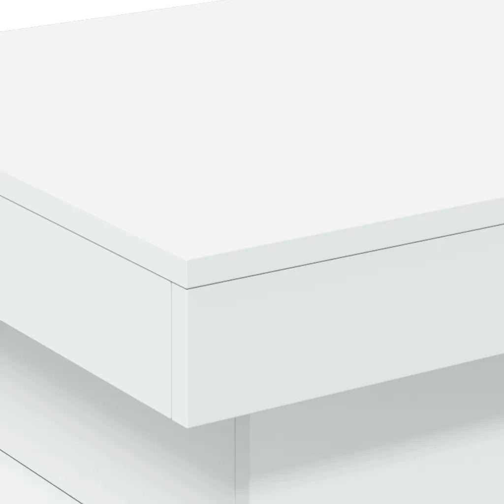 Tavolino da salotto | Tavolino da caff¨¨ | Tavolino da Soggiorno con Luci LED Bianco 50x50x40 cm