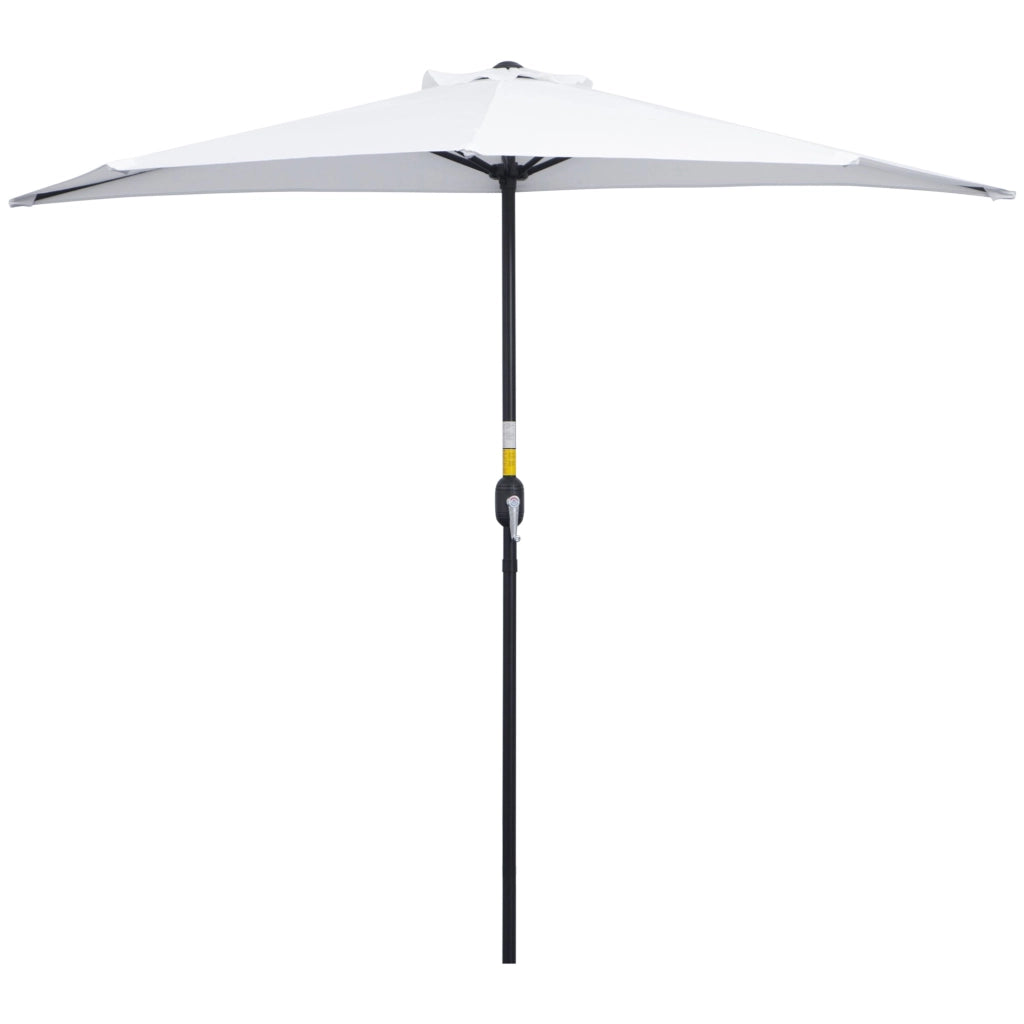 Ombrellone da Giardino a Mezzaluna 260x135x230H cm Bianco
