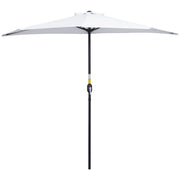 Ombrellone da Giardino a Mezzaluna 260x135x230H cm Bianco